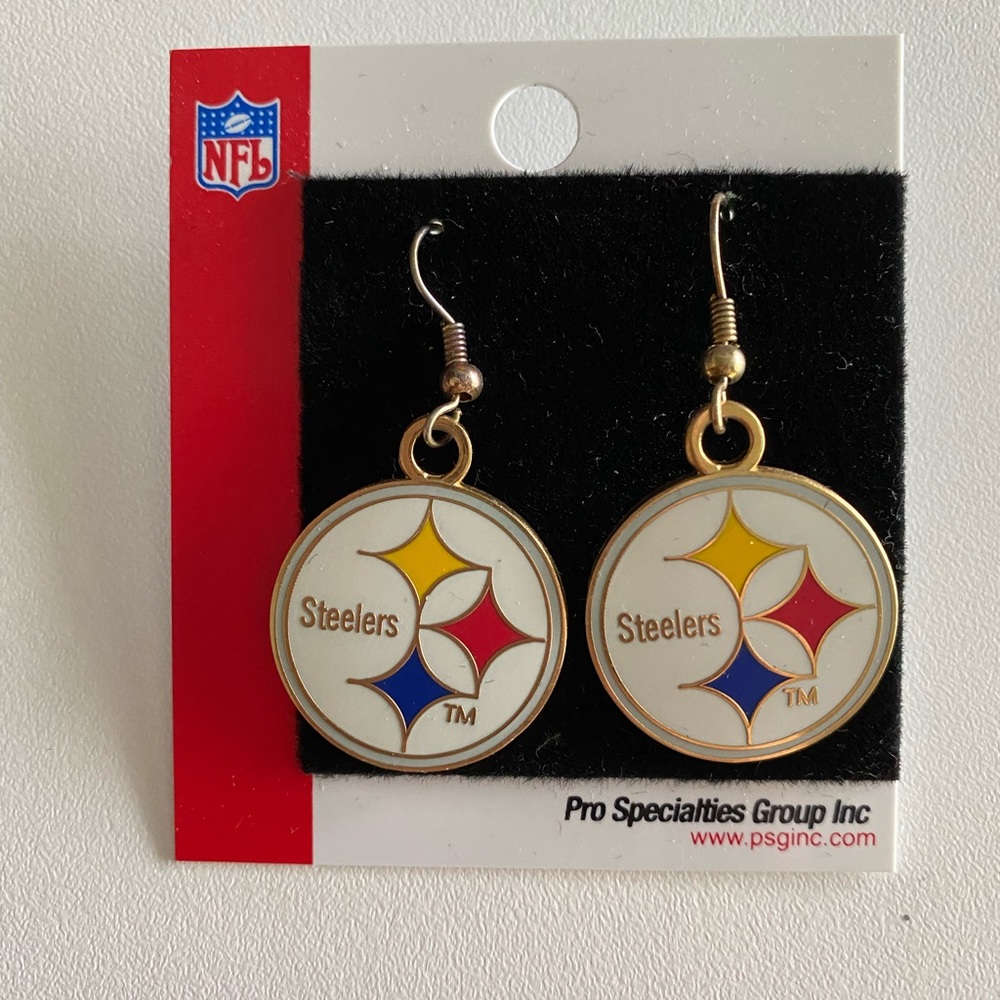 Steelers logo earrings